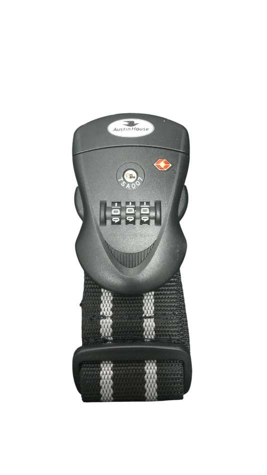 Austin House TSA Combo Luggage Strap with Combination Lock