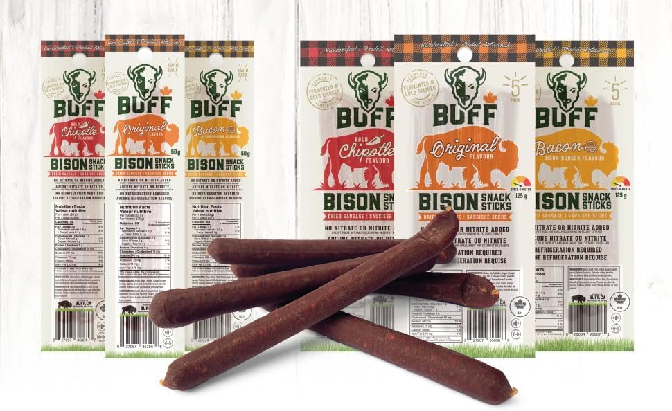 BUFF - Bison Snack Stick - Original (6 x 125g 60)
