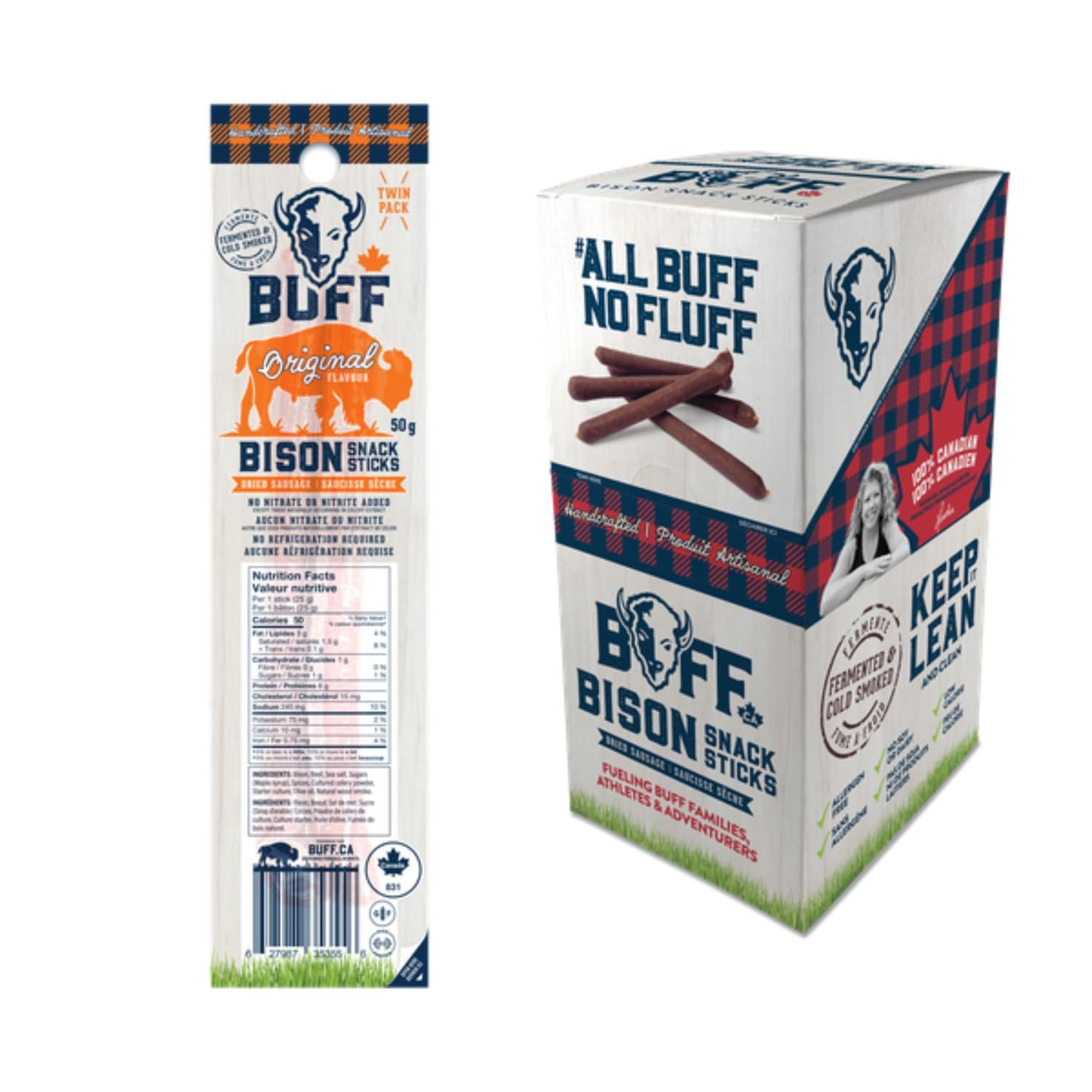 BUFF - Bison Snack Stick - Original (6 x 125g 60)