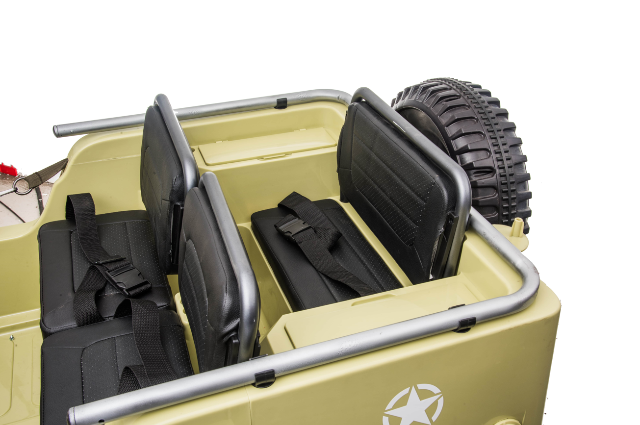 24V Army Truck 3 Seater DELUXE Kids Ride On Car with Remote Control