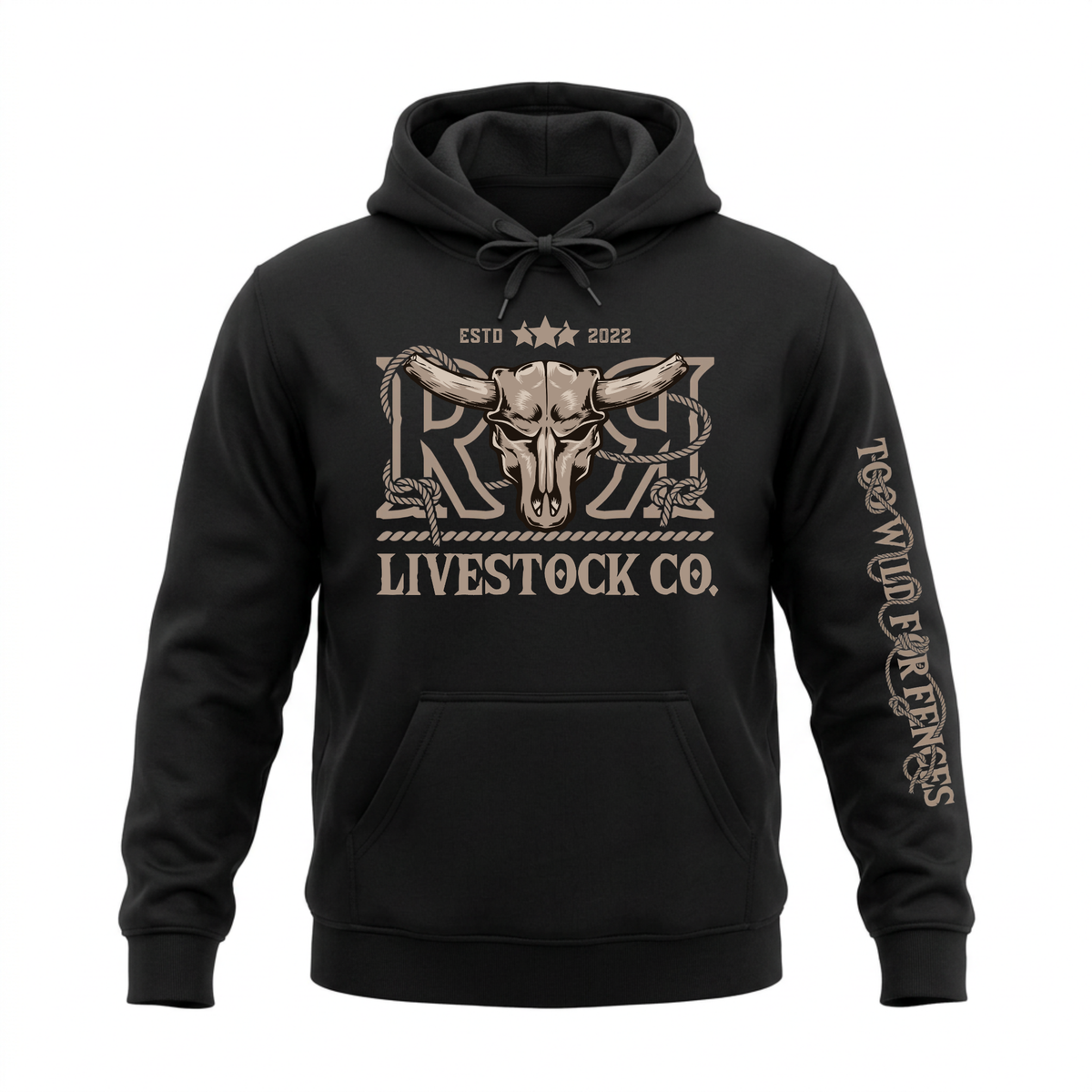 RR LIVESTOCK CO. HOODIE | Black