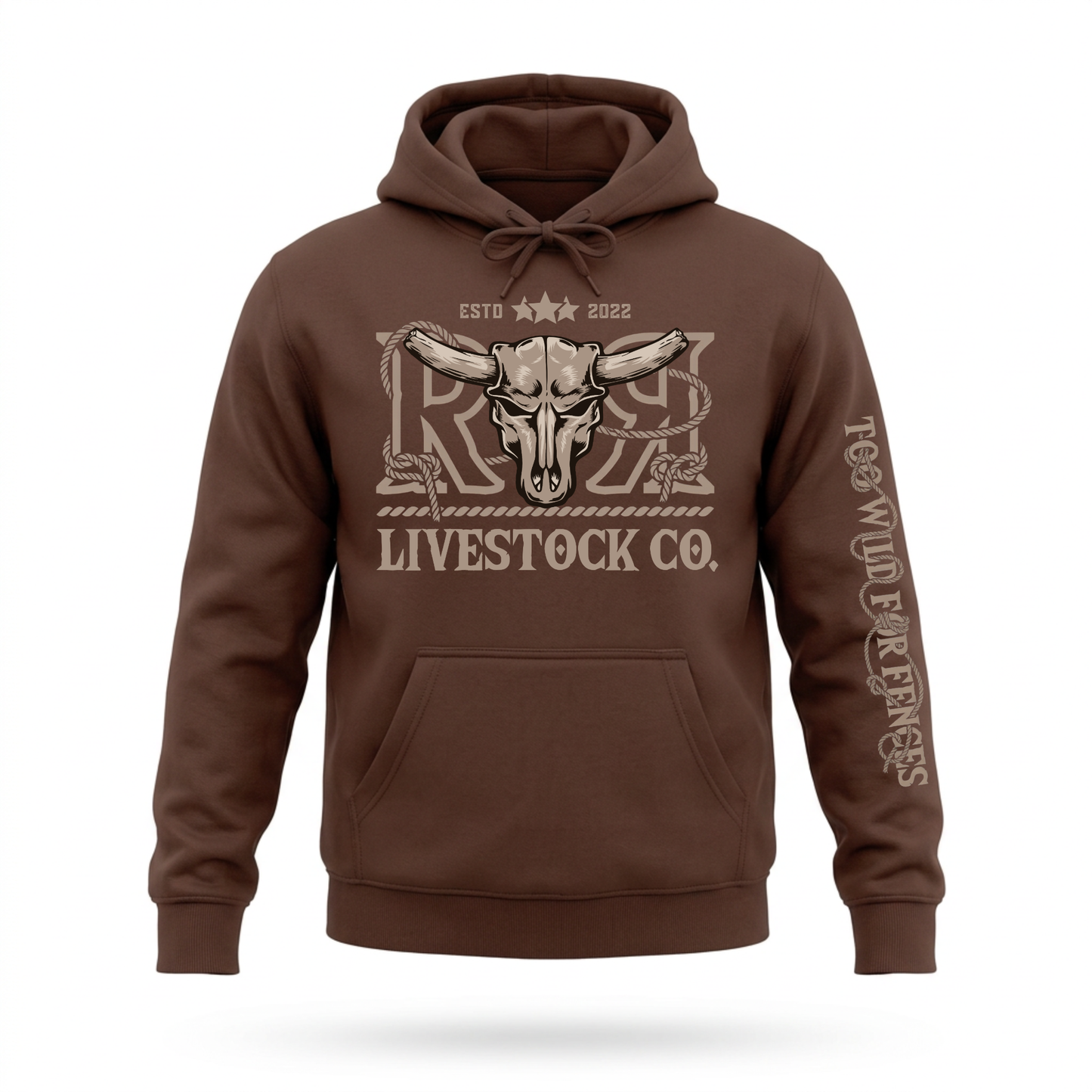 RR LIVESTOCK CO. HOODIE | Espresso