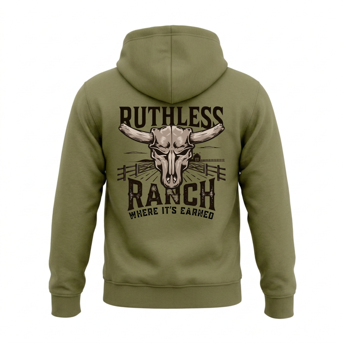 RUTHLESS RANCH HOODIE | Army Green