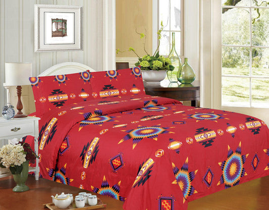 Burgundy Super Soft Sheet Set – Starburst Design