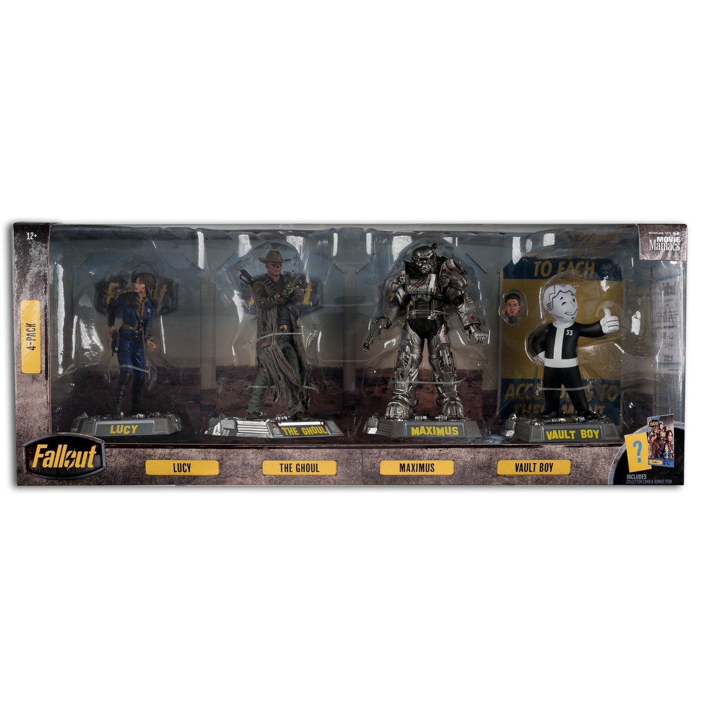 MOVIE MANIACS MULTIPACK - FALLOUT - LUCY MAXIMUS THE GHOUL AND VAULT BOY 4 Pack
