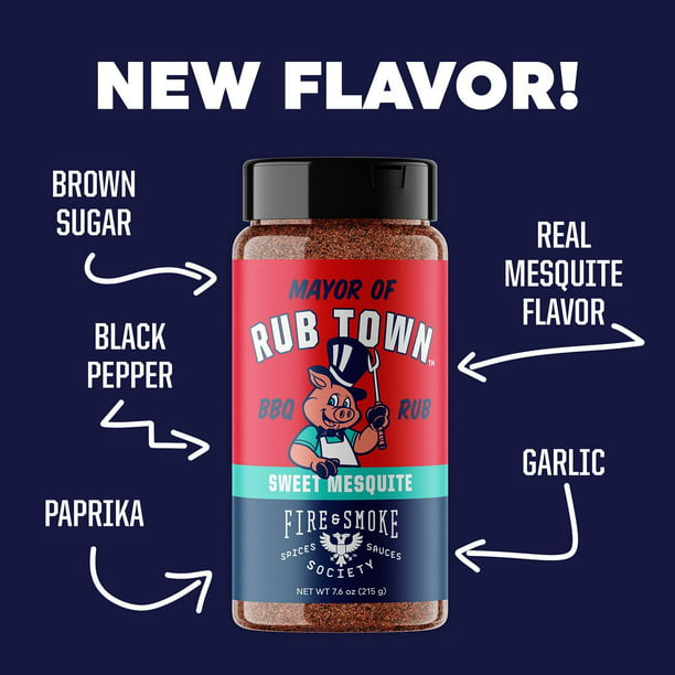 Fire & Smoke Society Mayor of Rubtown Barbecue Seasoning Rub, 7.6 Ounce