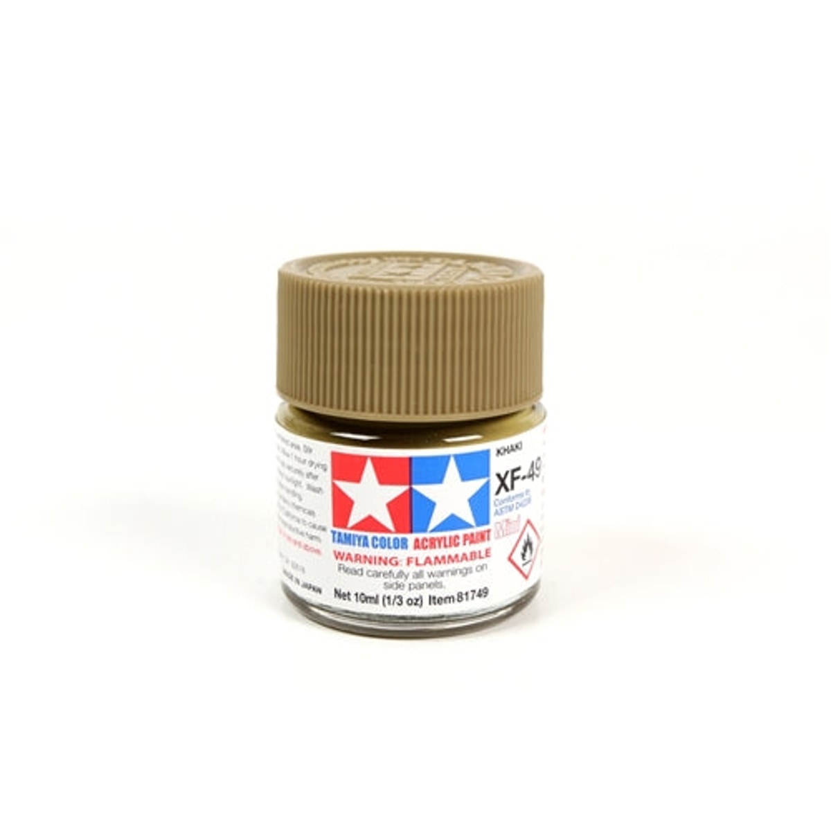 Tamiya Acrylic XF-49 Khaki Mini Bottle 10mL (1/3oz)