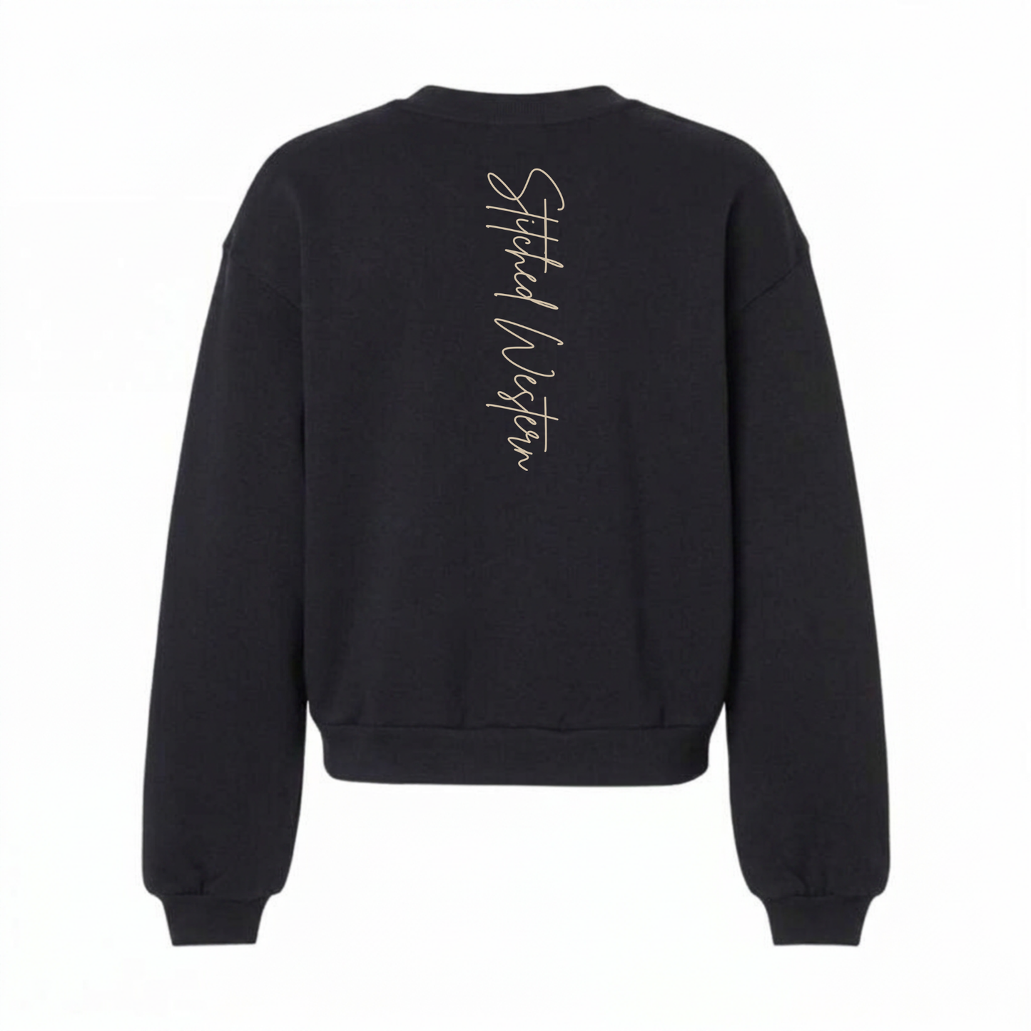 STITCHED WESTERN SWEATSHIRT | Black
