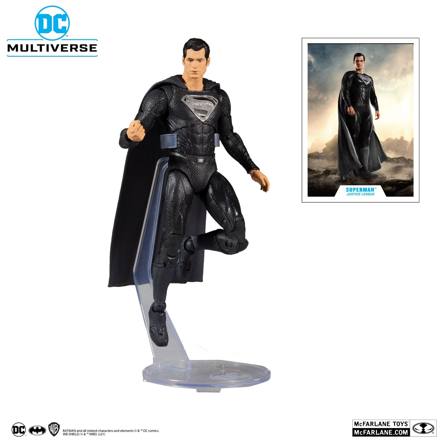 Superman Black Suit - DC Multiverse Justice League 2021
