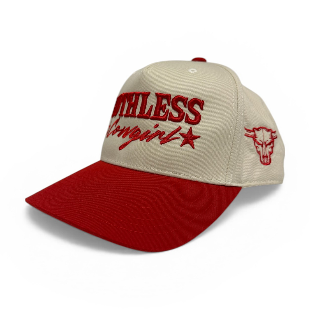 RUTHLESS COWGIRL COMBO CAP | Beige/Red