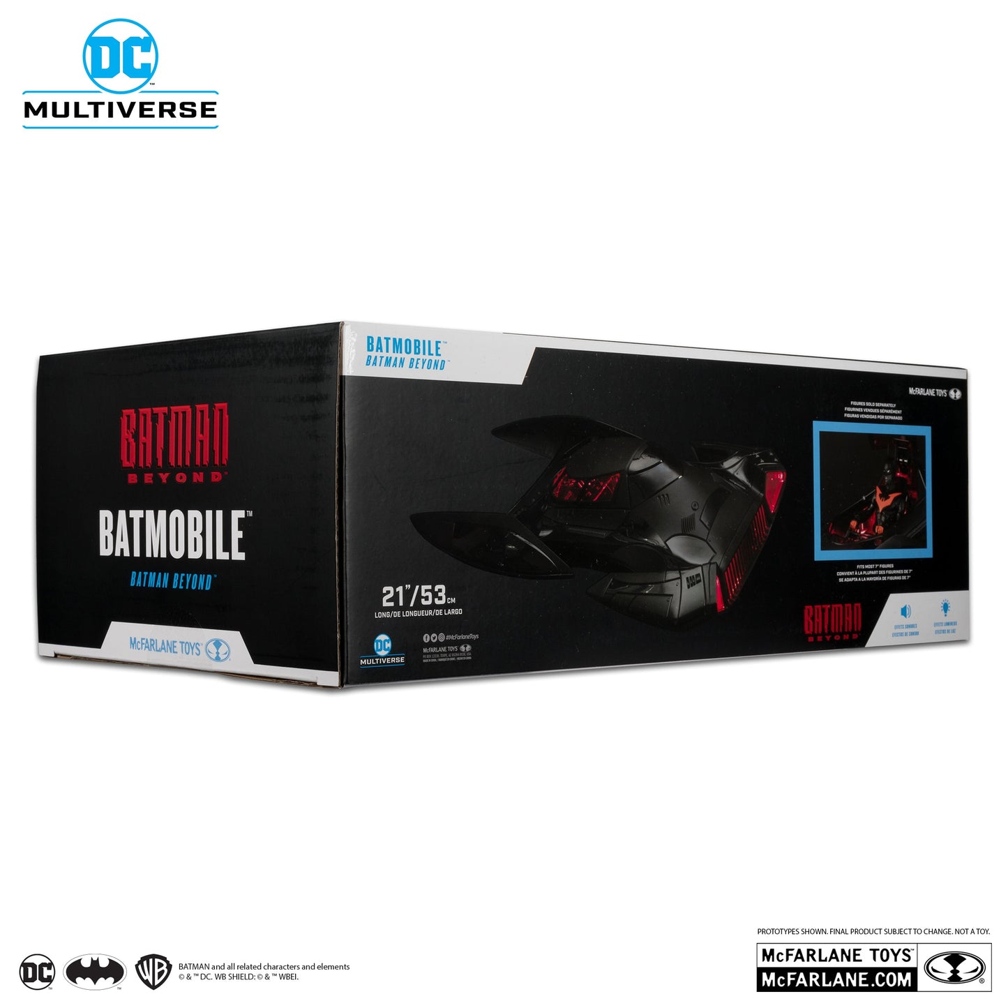 DC MULTIVERSE VEHICLES - BATMOBILE WITH (Lights and sounds no figure)