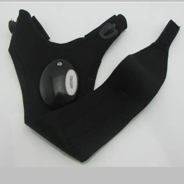 LED Outdoor Flashlight Fishing Half Finger Sports Lighted Gloves