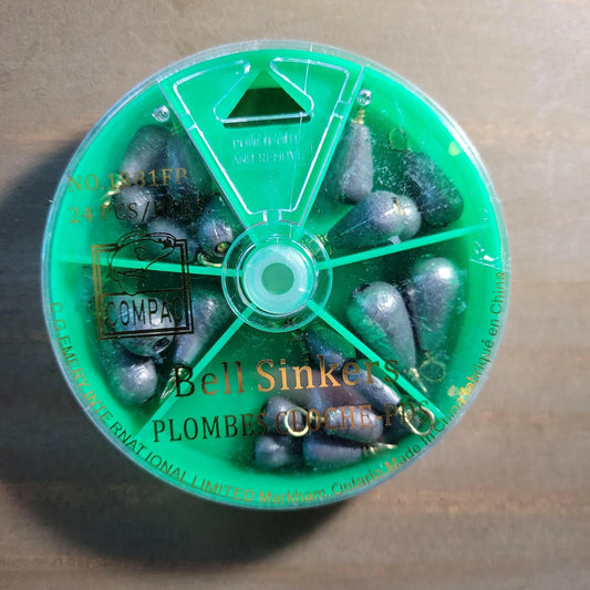 🍁COMPAC Bell Sinkers Dial Pack Assortment 24pcs