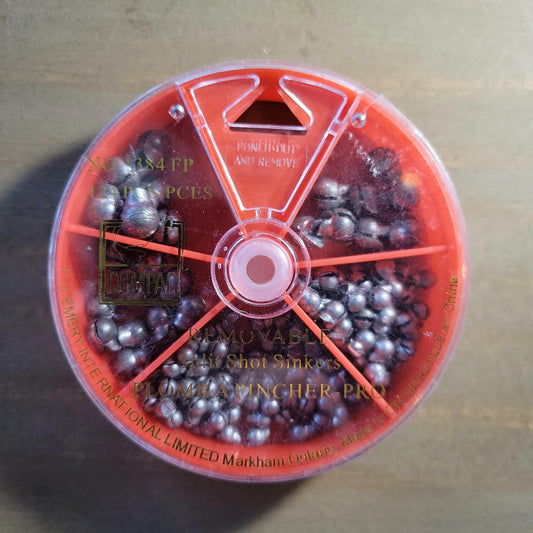 🍁COMPAC Removable Split Shot Sinkers Dial Pack assortment 124pcs