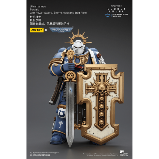 JOYTOY - Ultramarines Torvald with Power Sword, Stormshield and Bolt Pistol