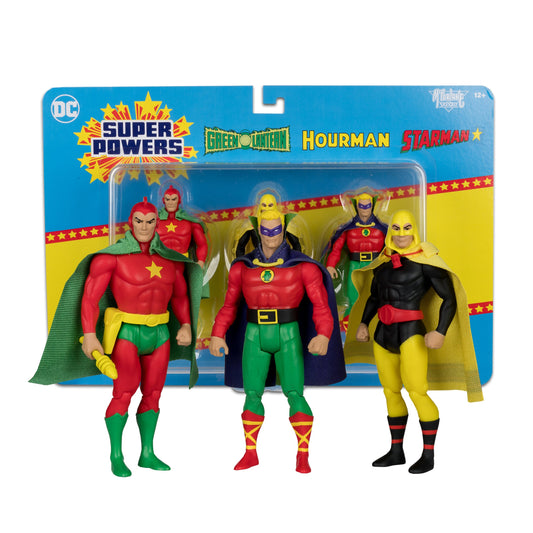 DC DIRECT SUPER POWERS 3 PACK - STARMAN & GREEN LANTERN & HOURMAN (JUSTICE SOCIETY AMERICA)