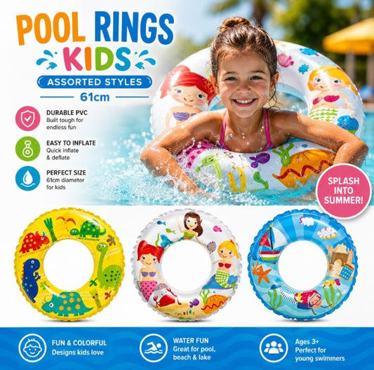 Pool Rings Kids Favorite - 24 Count