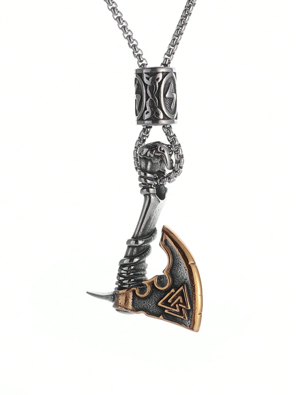 Viking Rune Ax Pendant Necklace
