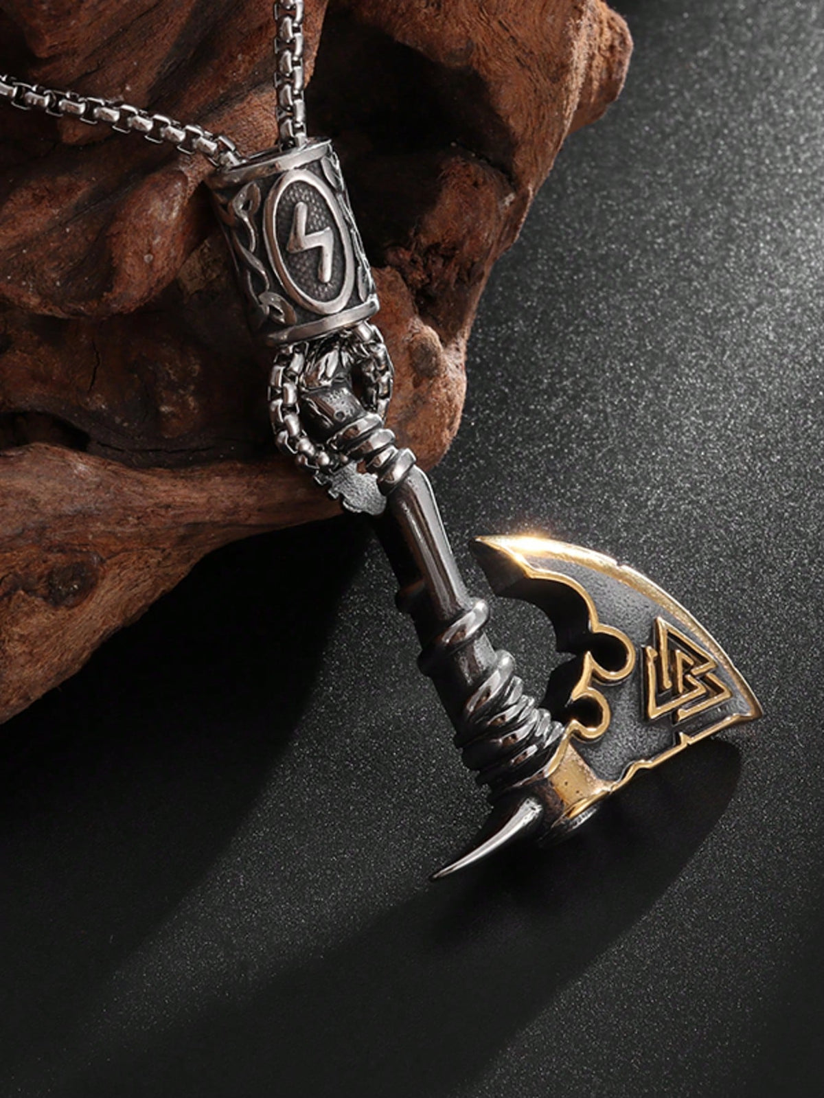 Viking Rune Ax Pendant Necklace