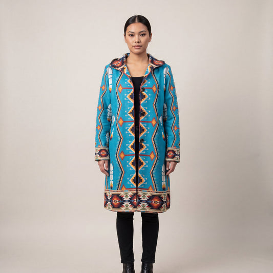 OLDTRIBES™ Sky Blue Long Coat