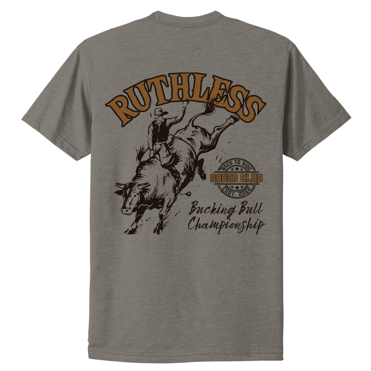 BUCKING BULL T-SHIRT | Warm Gray