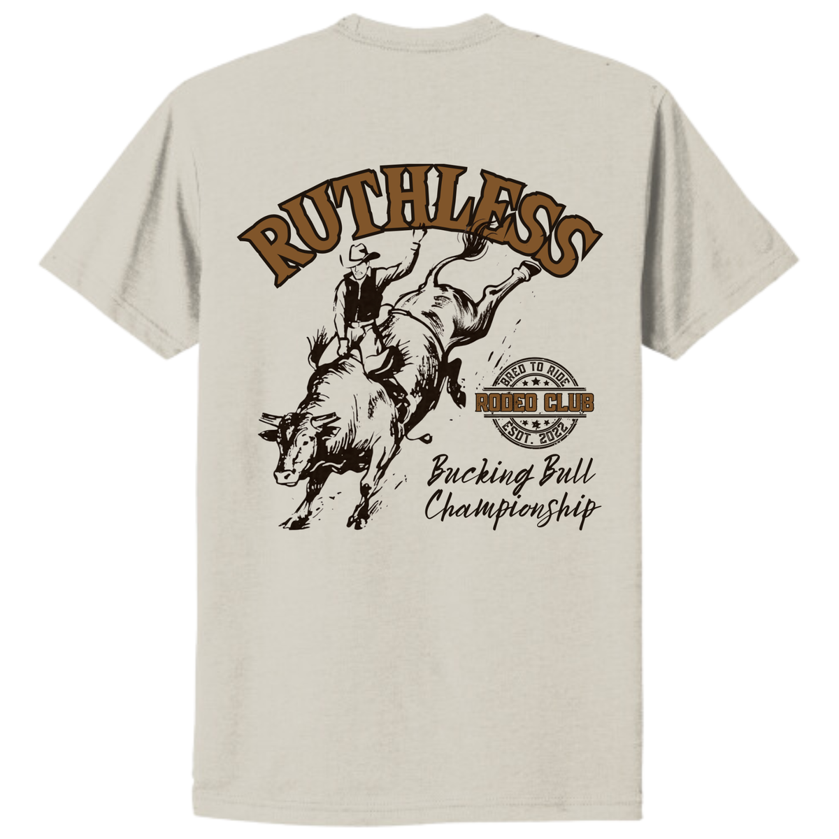 BUCKING BULL T-SHIRT | Sand