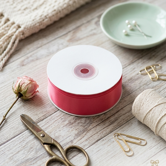 30 Meter Double Face Fuchsia Pink #156 Ribbon Roll
