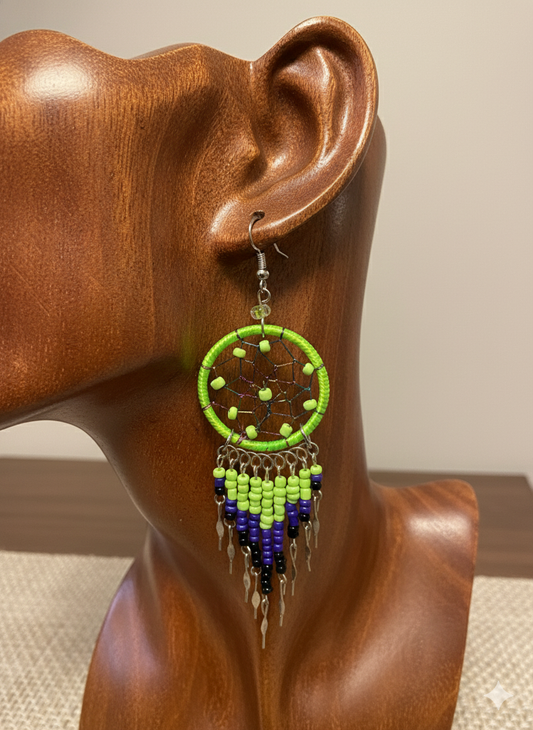 Lime green  Dreamcatcher Dangles