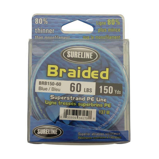 🍁Sureline PE Braided Superstrand Fishing Line Blue 150yds