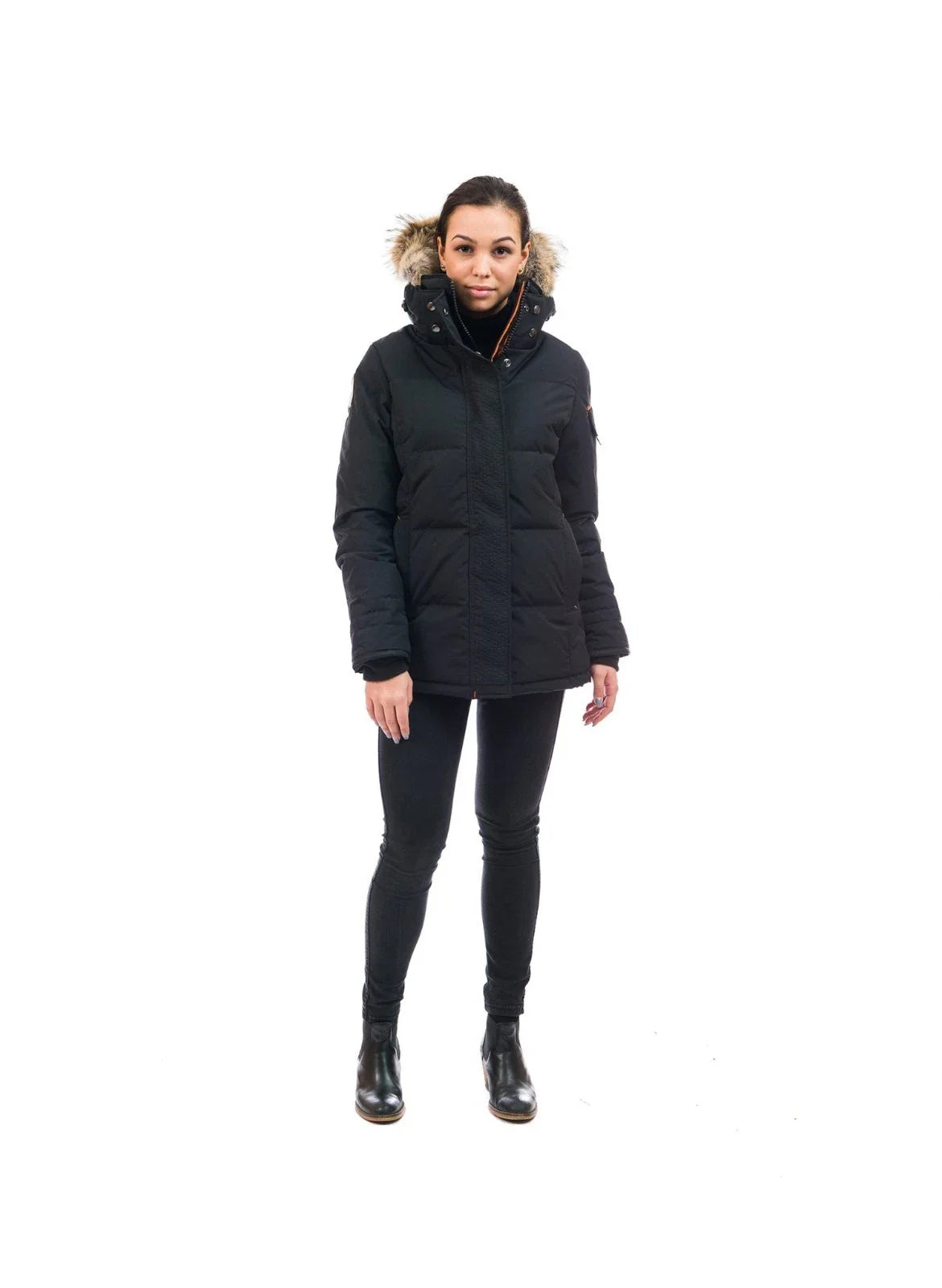 Outdoor Survival Canada Women's Nukka -40 Down Parka, Orca Black, XS - ON DISPLAY