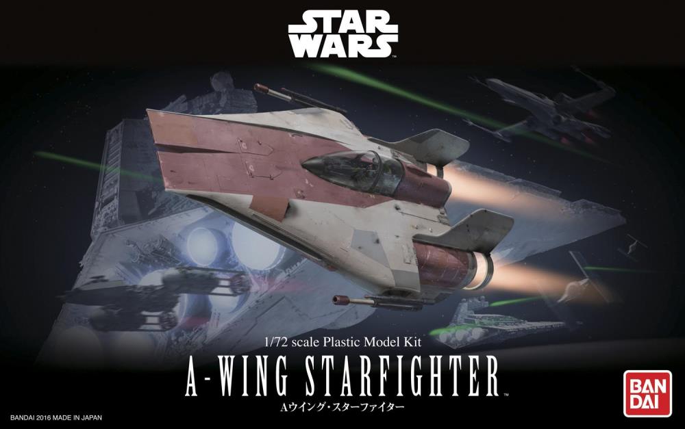 Bandai Star Wars A Wing Starfighter 1/72 Scale Model Kit