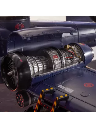 G.I. JOE CLASSIFIED SERIES COBRA RATTLER GROUND ATTACK JET - HASLAB with all the UNLOCKS