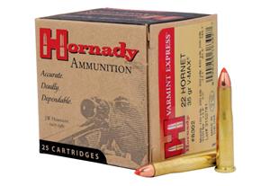 Hornady 22 Hornet 35gr V-MAX Varmint Express Rifle Ammunition