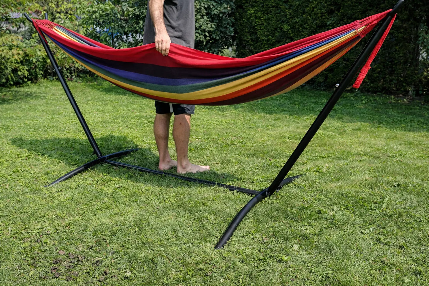 Deluxe Brazilian Double Hammock with Universal Stand
