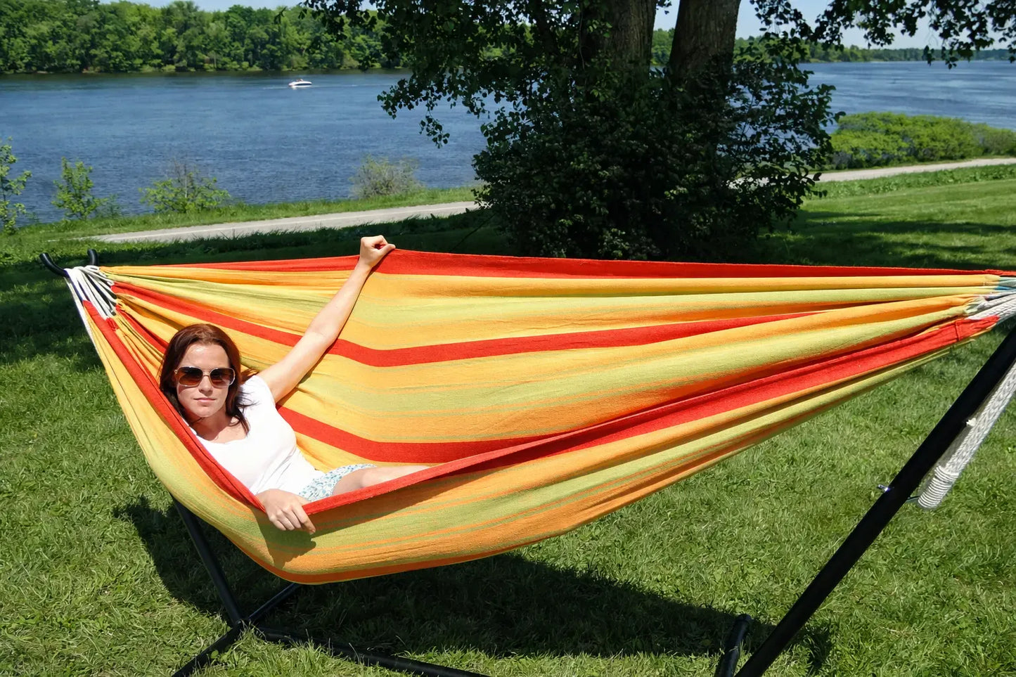 Deluxe Brazilian Double Hammock with Universal Stand