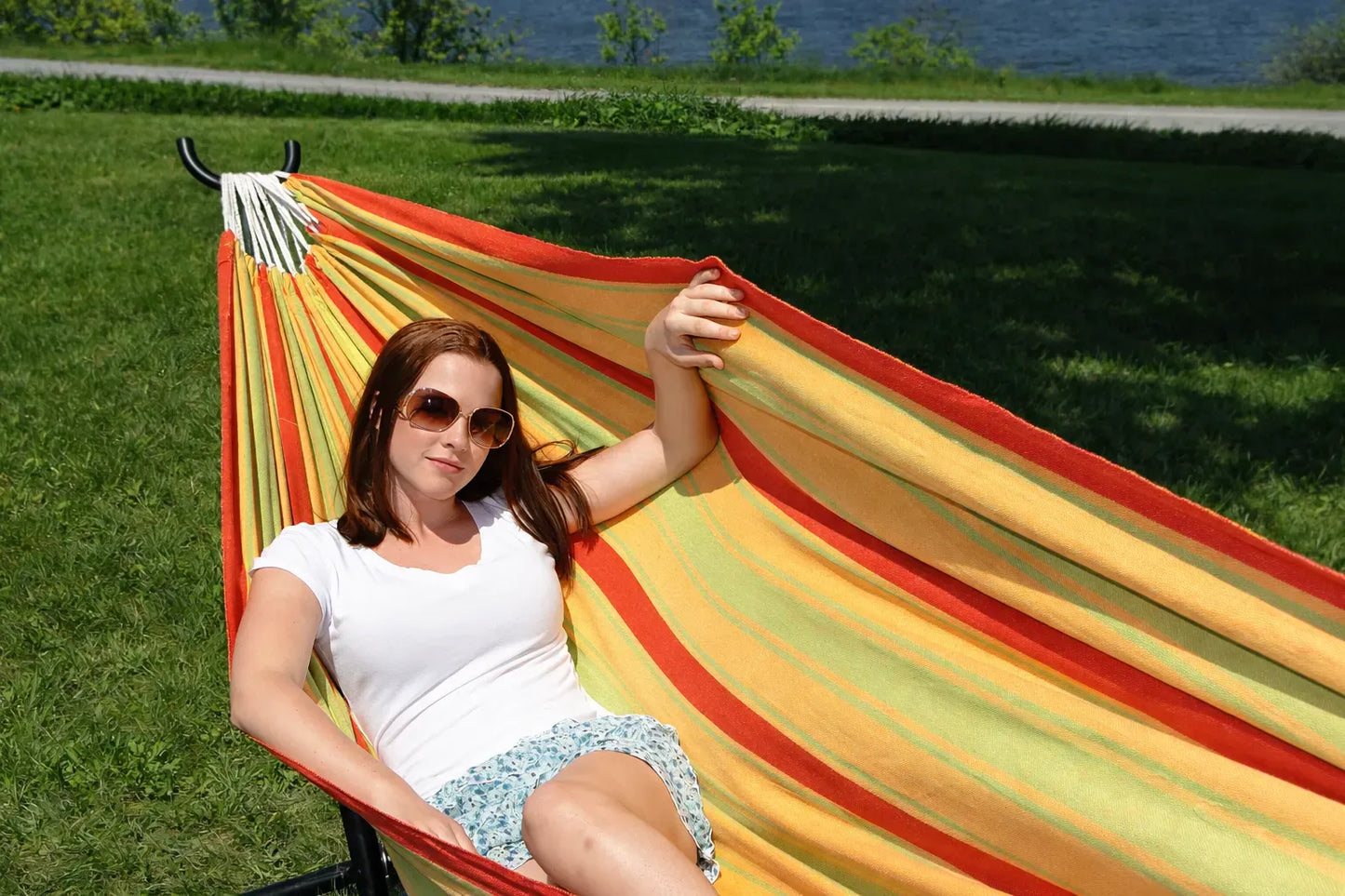 Deluxe Brazilian Double Hammock with Universal Stand
