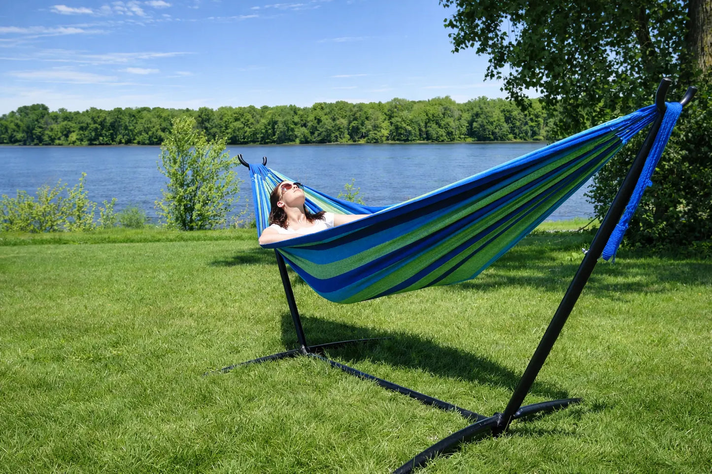 Deluxe Brazilian Double Hammock with Universal Stand