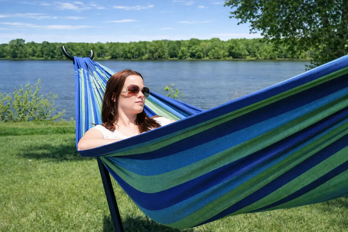 Deluxe Brazilian Double Hammock with Universal Stand