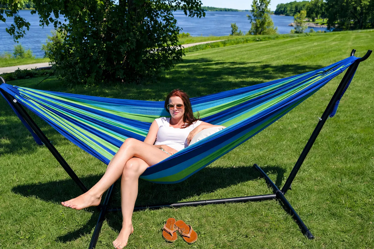Deluxe Brazilian Double Hammock with Universal Stand