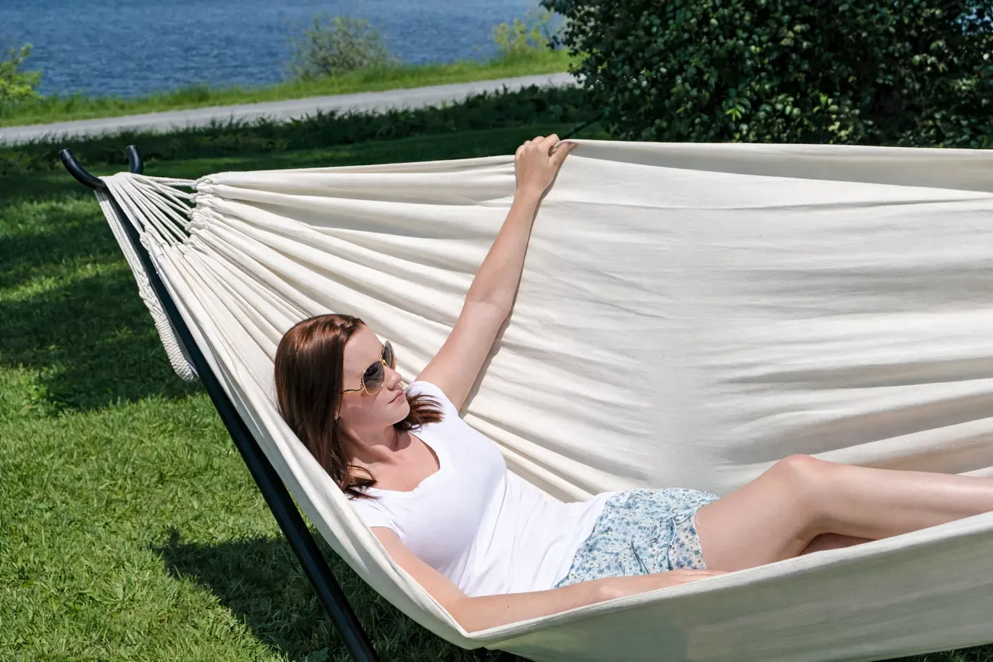 Deluxe Brazilian Double Hammock with Universal Stand