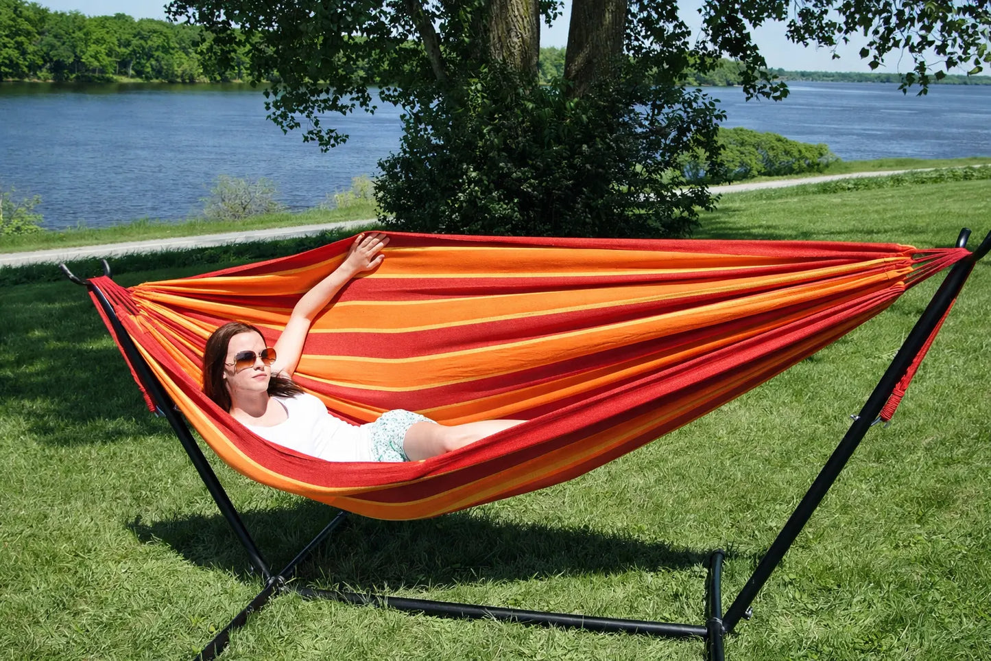 Deluxe Brazilian Double Hammock with Universal Stand