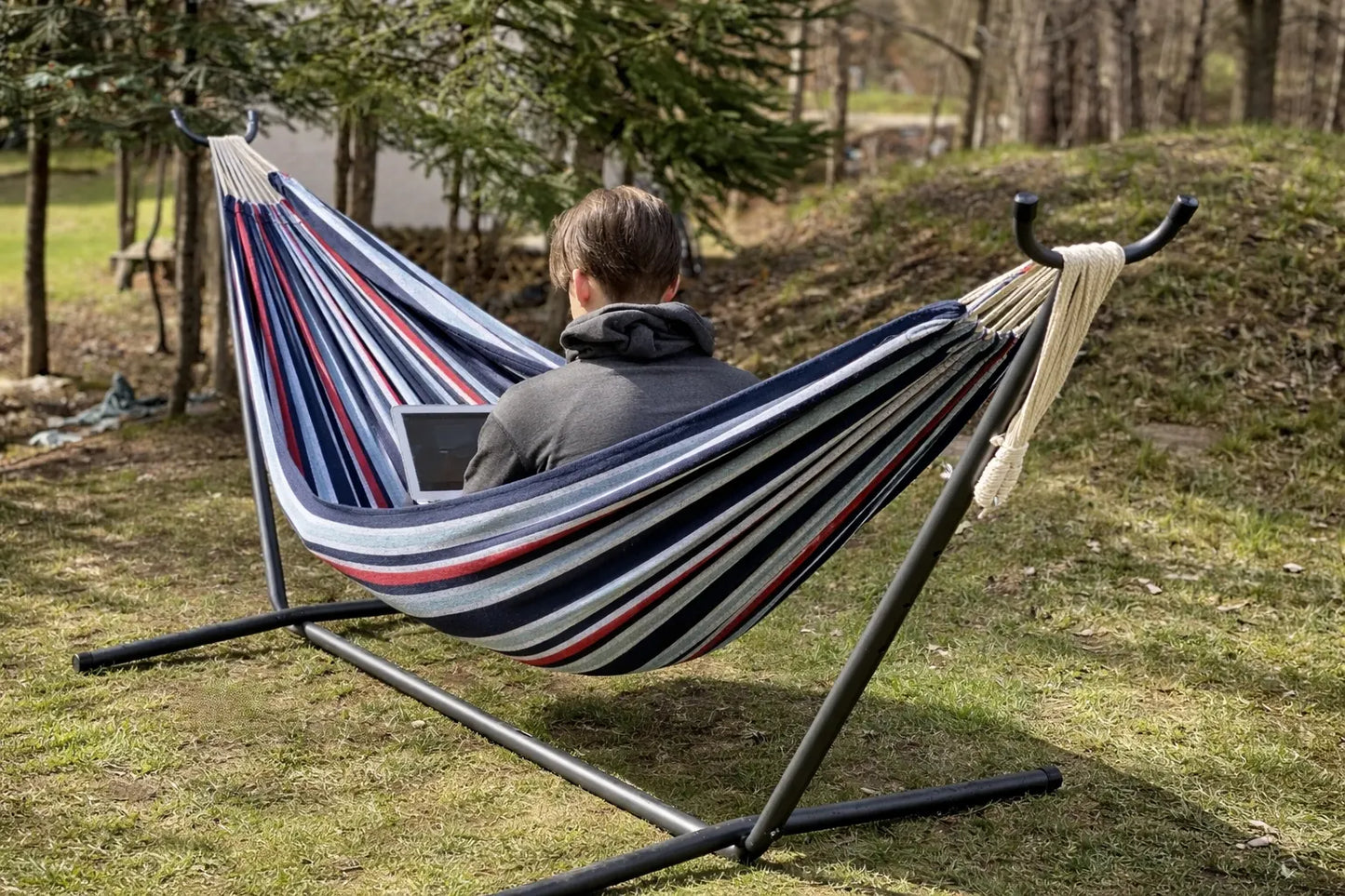 Deluxe Brazilian Double Hammock with Universal Stand