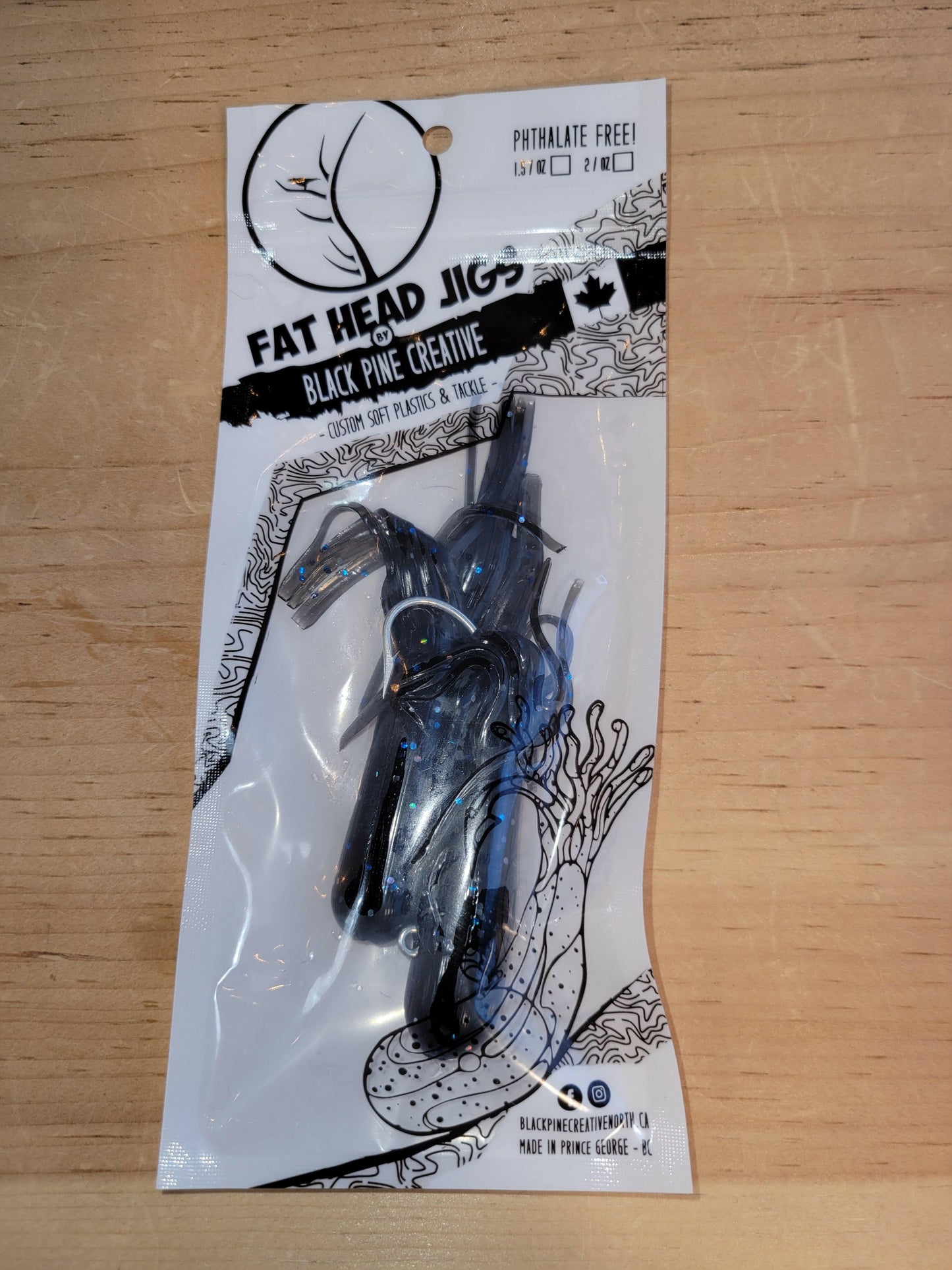 🍁Black Pine 4" 1oz Tube Jigs 2/pk