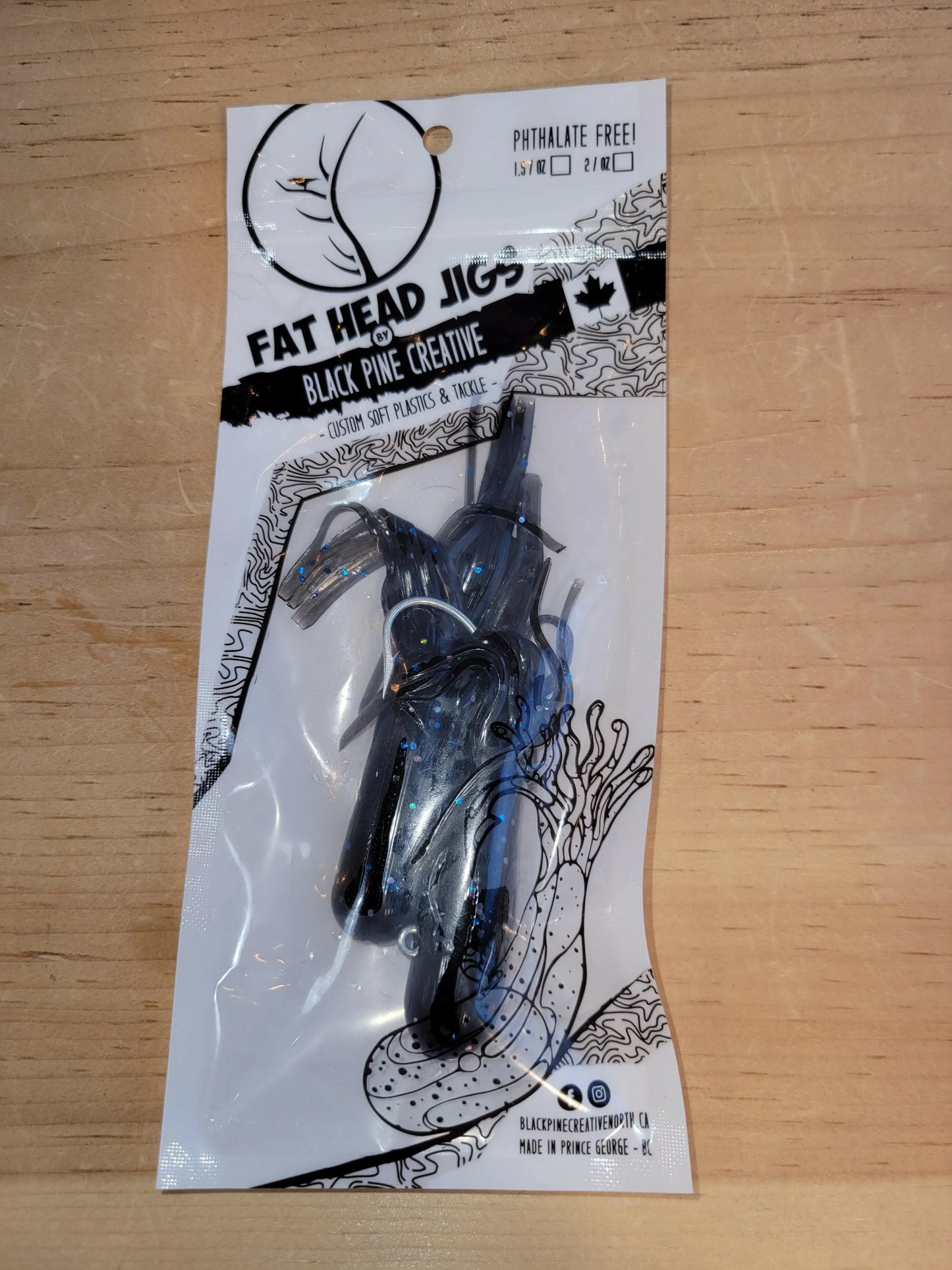 🍁Black Pine 4" 1oz Tube Jigs 2/pk