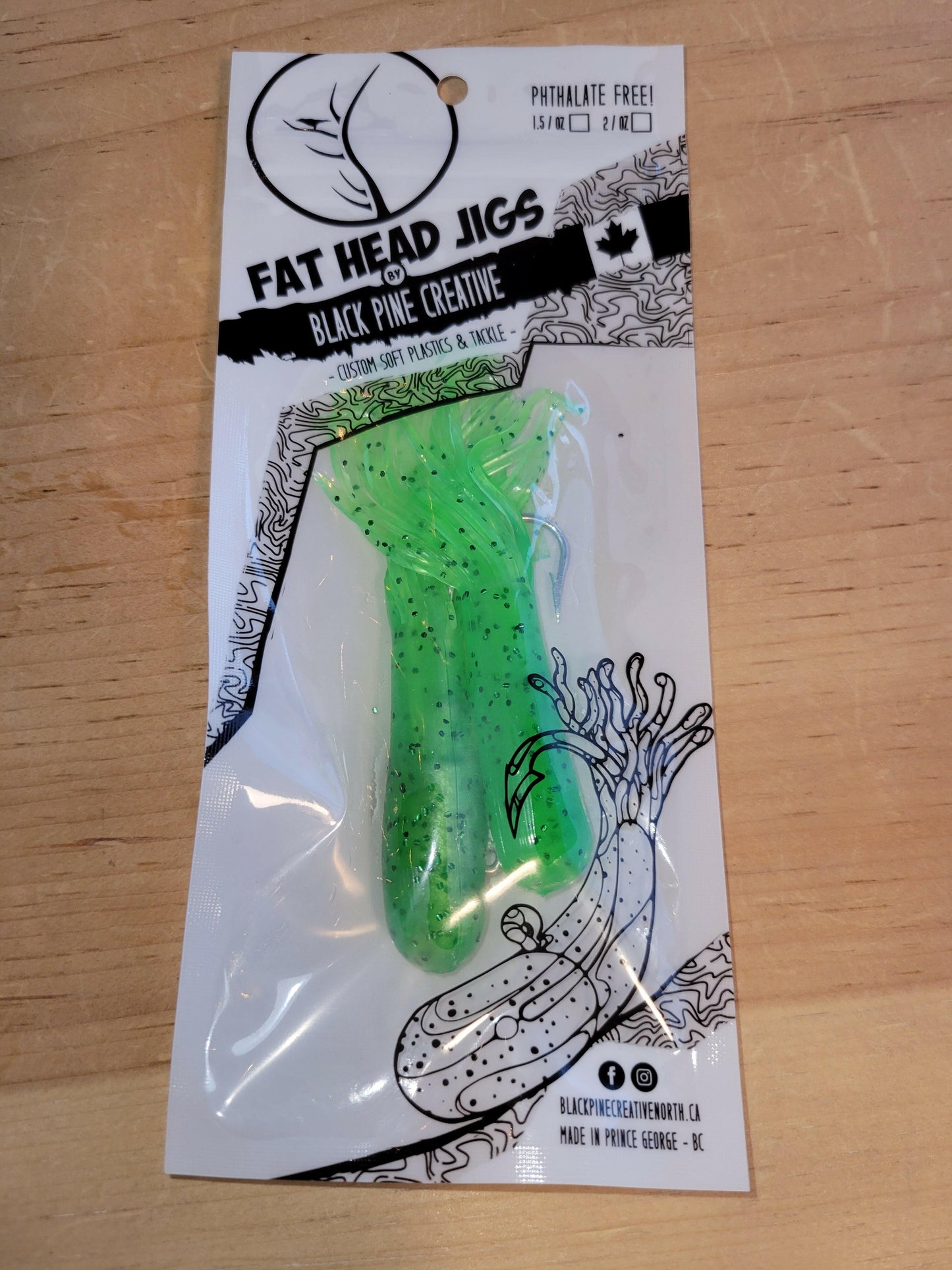 🍁Black Pine 4" 1oz Tube Jigs 2/pk