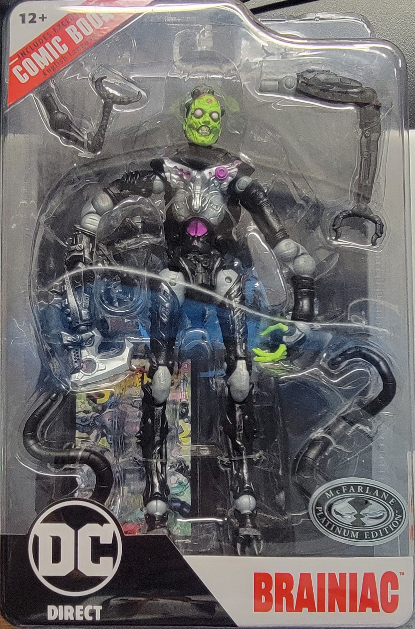 DC Direct Page Punchers - Brainiac  - Ghosts of Krypton Chase / Platinum  **Bent Tab **