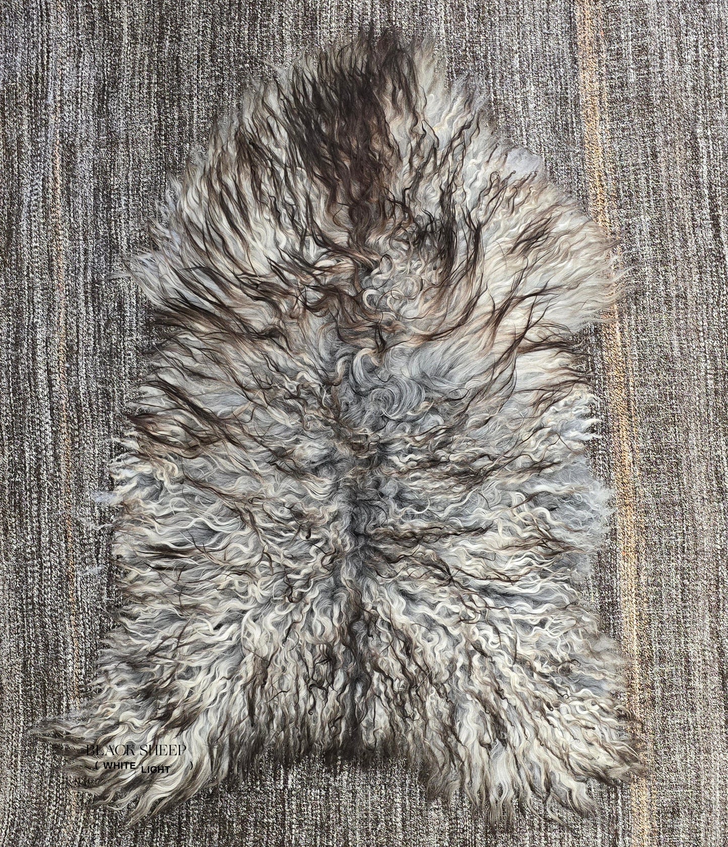 Natural Curly Grey Icelandic Sheepskin