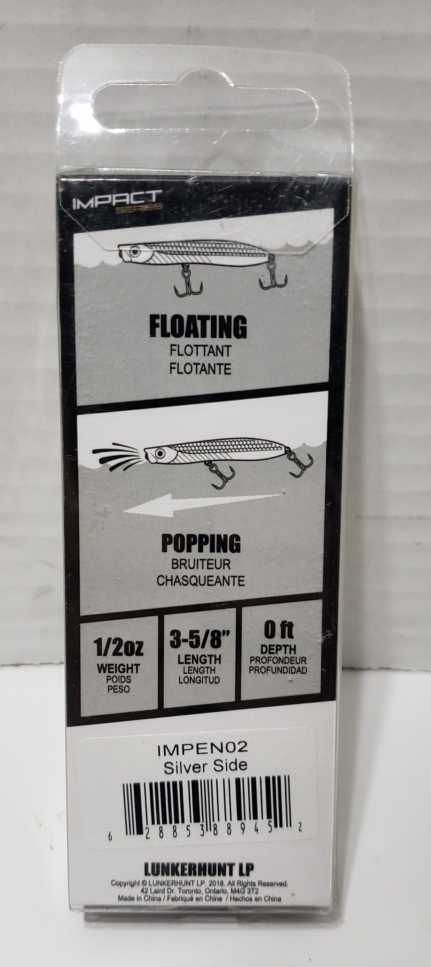 Lunkerhunt Commotion Fishing Lure - Impact -Silver Side