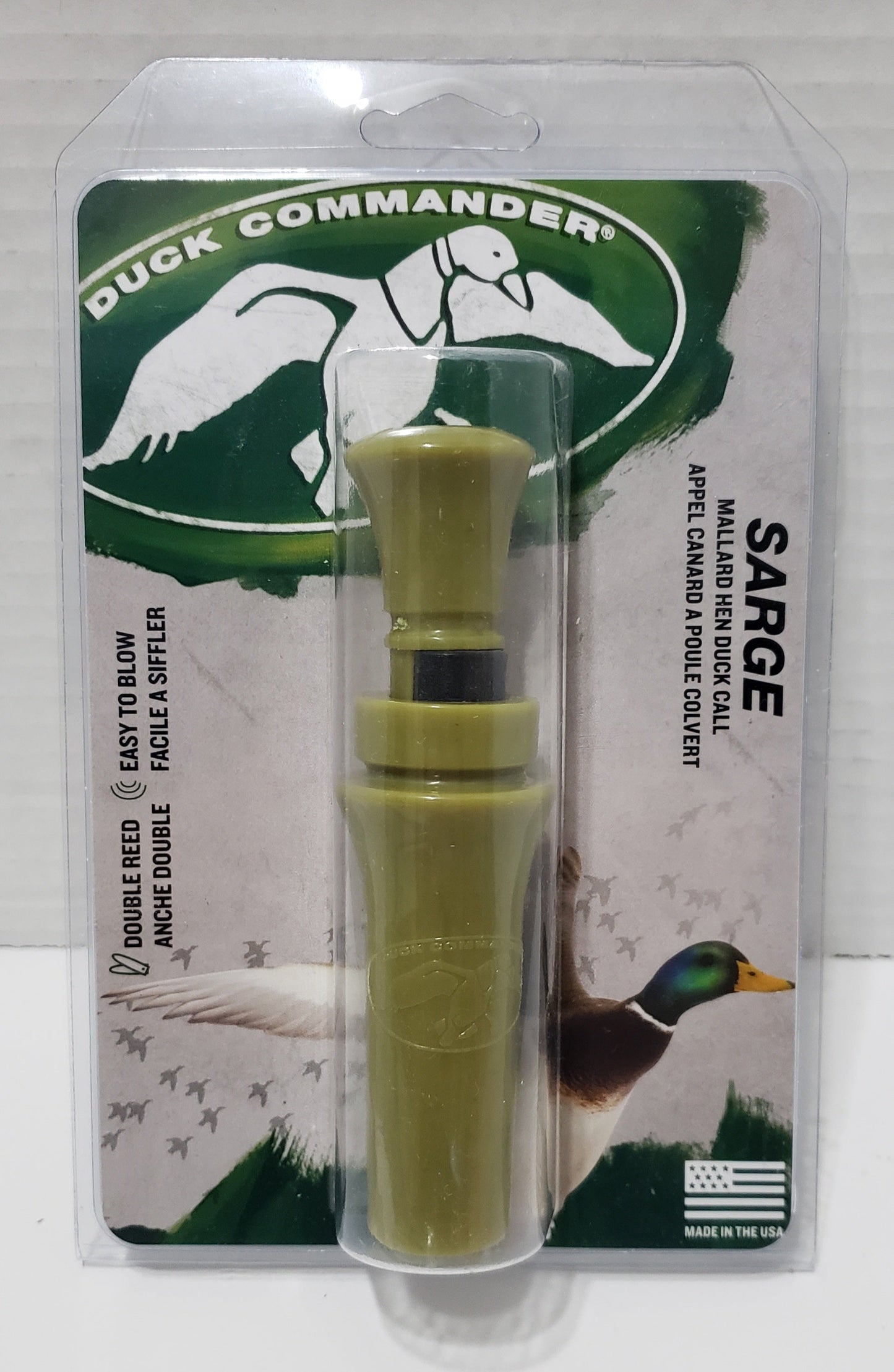 Duck Commander Sarge Mallard Hen Duck Call - Green