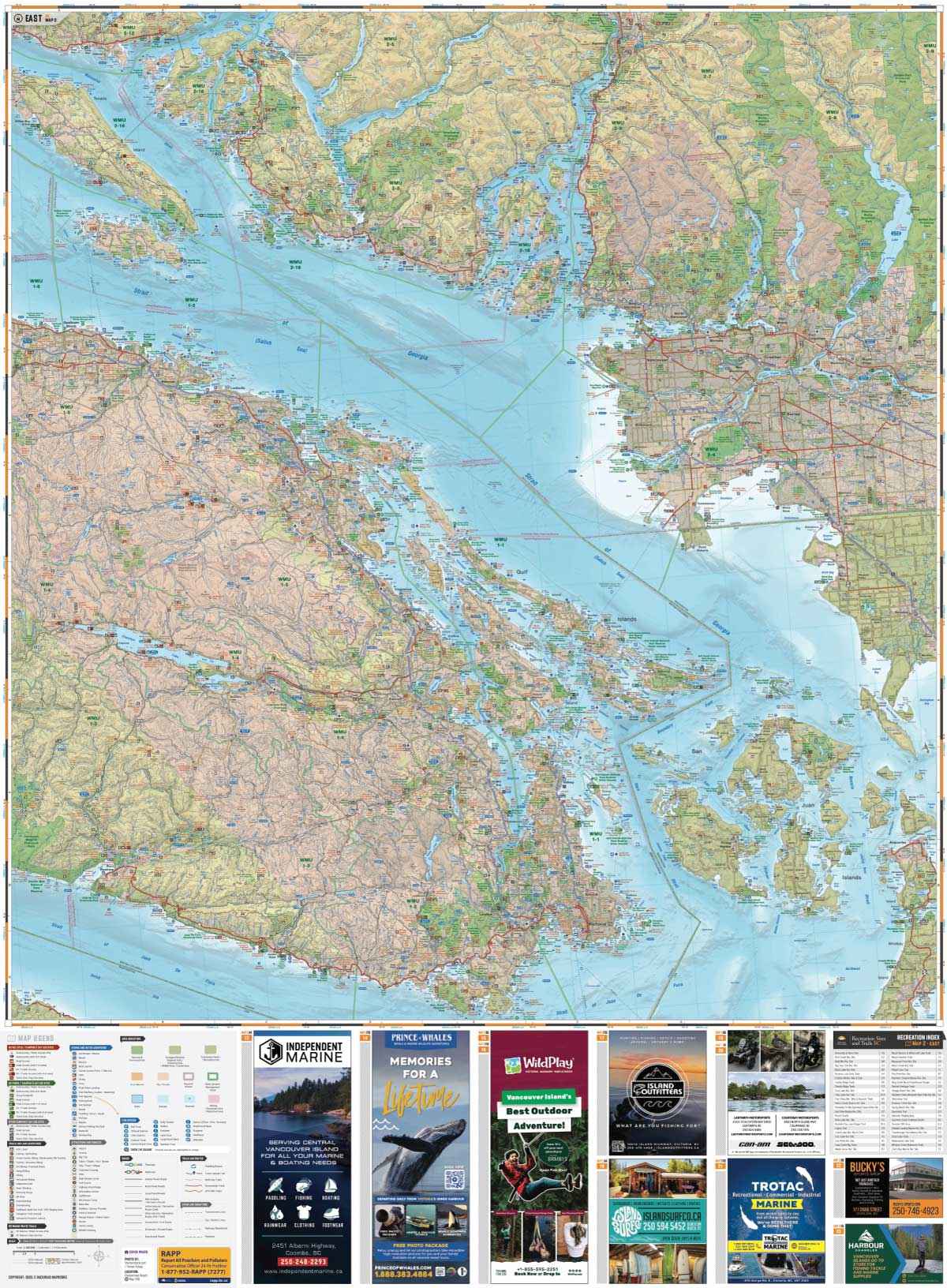 Vancouver Island South BC - Recreation Map